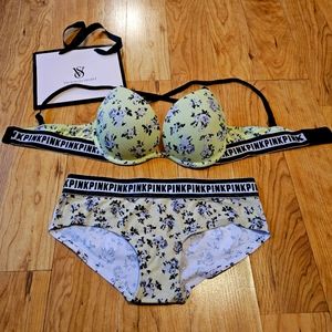 VS Pink matching 32C bra and M panty